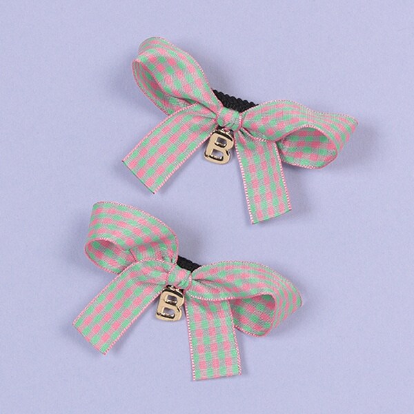 ギンガムリボンクリップ【日本製】