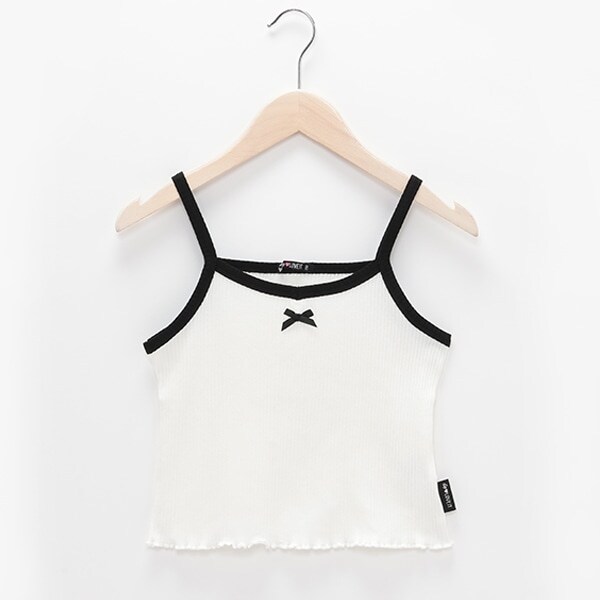 裾メロウ配色キャミソール