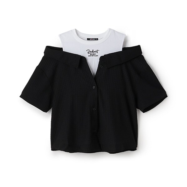 レイヤード風シャツ