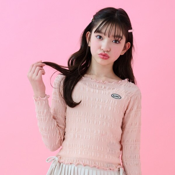 キャミつきシアシャーリングTシャツ