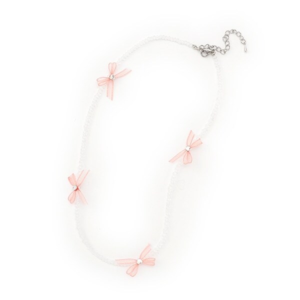 パールリボンネックレス