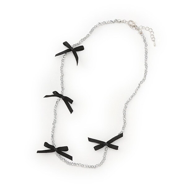 パールリボンネックレス