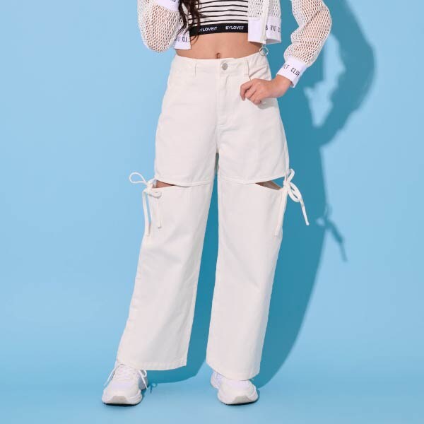 【ニコ☆プチ・Cuugal掲載】リボンスリットパンツ