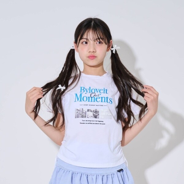 【大好評につき再入荷】【ニコ☆プチ掲載】フォトプリントフレンチTシャツ