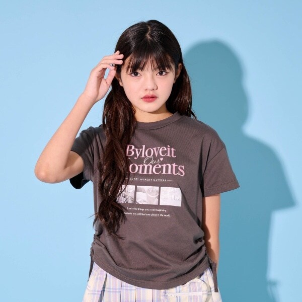 【大好評につき再入荷】【ニコ☆プチ掲載】フォトプリントフレンチTシャツ