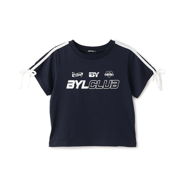 【Cuugal掲載】袖リボンラインＴシャツ