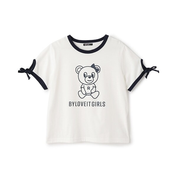 ラビ子袖あきリボンTシャツ