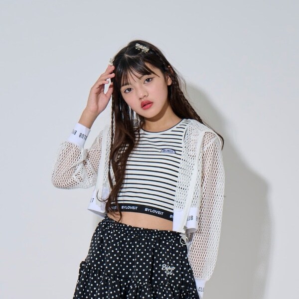 長袖メッシュパーカー