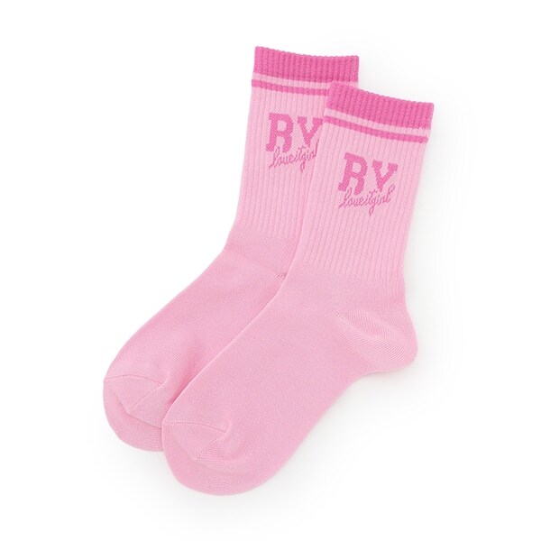 ラメロゴクルーソックス