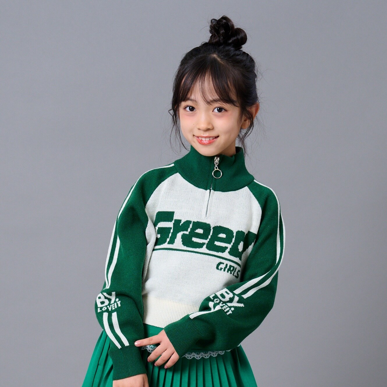 ハーフジップニット