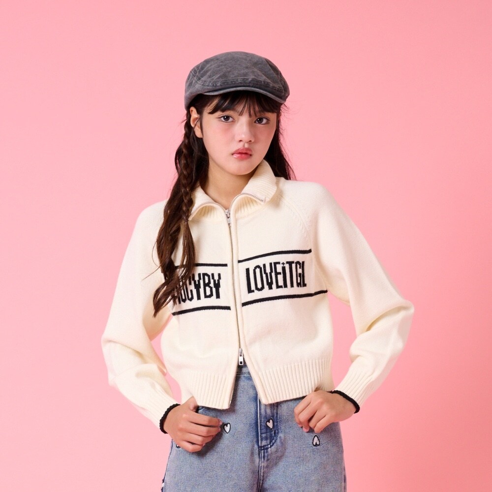 Wジップカーディガン