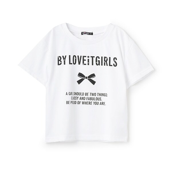 【接触冷感】ロゴリボンプリントTシャツ