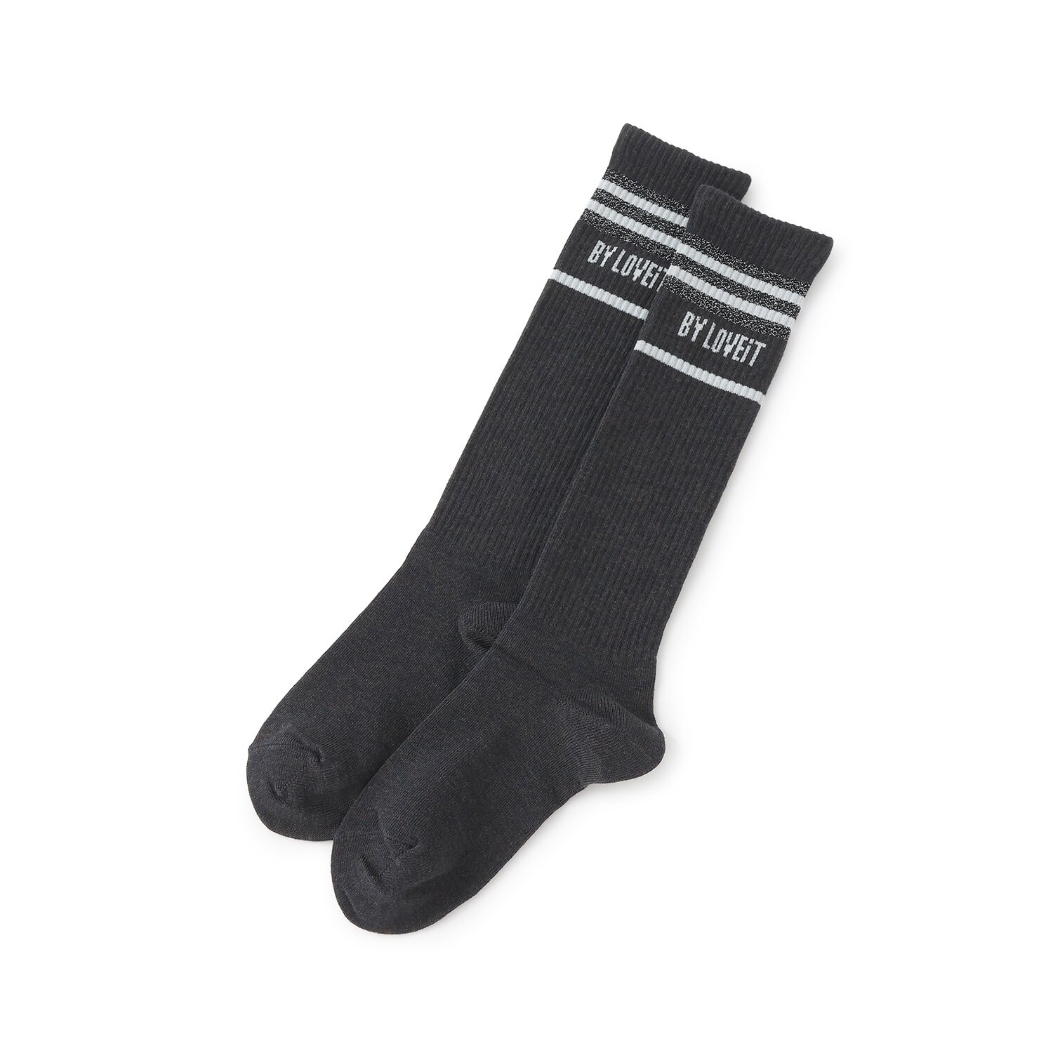 ラメボーダーハイソックス