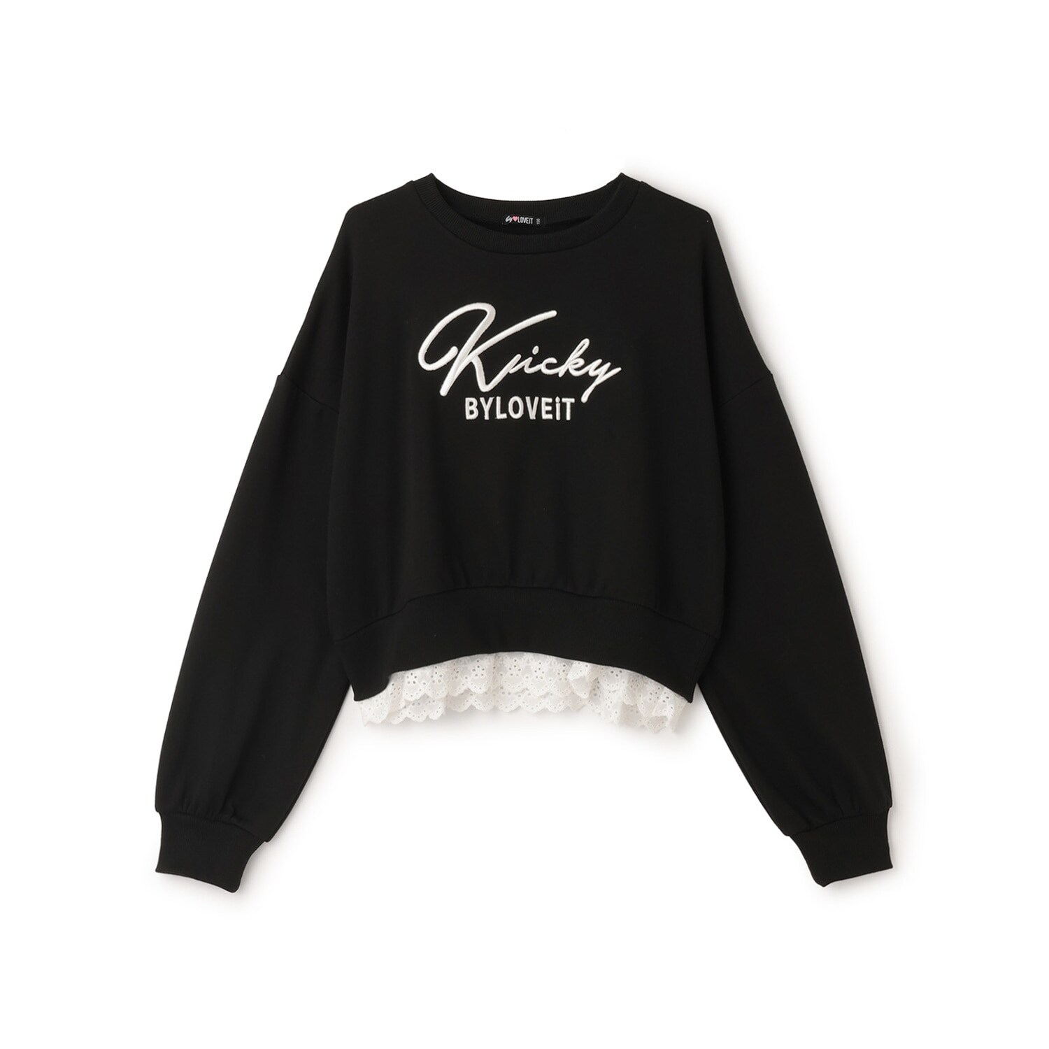 裾レースプルオーバー