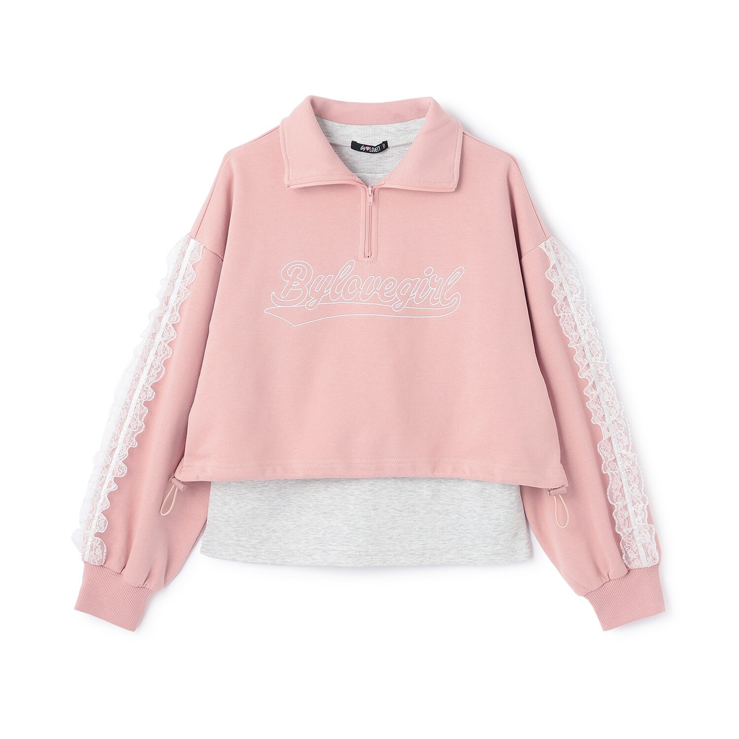 ハーフジップドロストプルオーバー