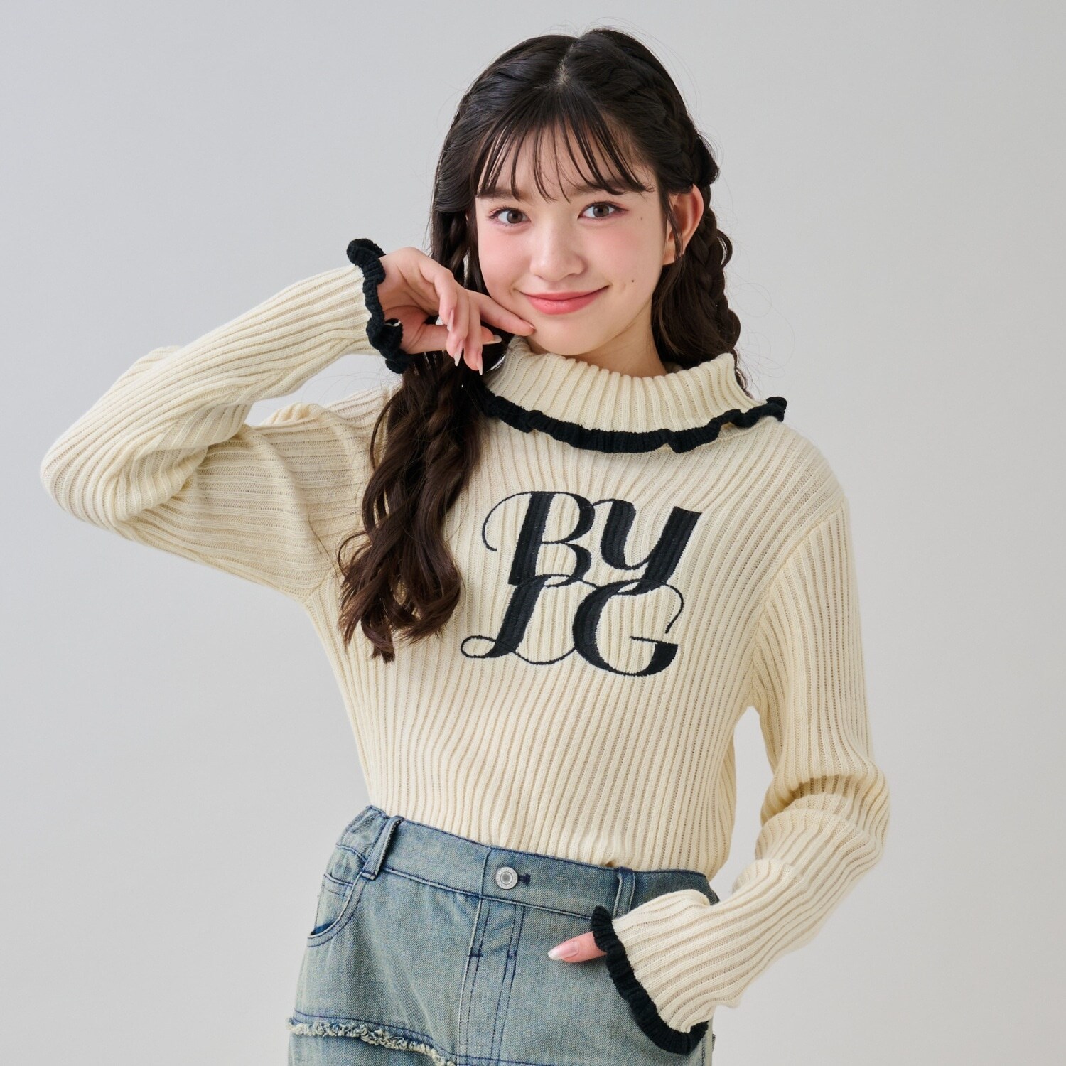 ロゴ刺しゅうテレコニット