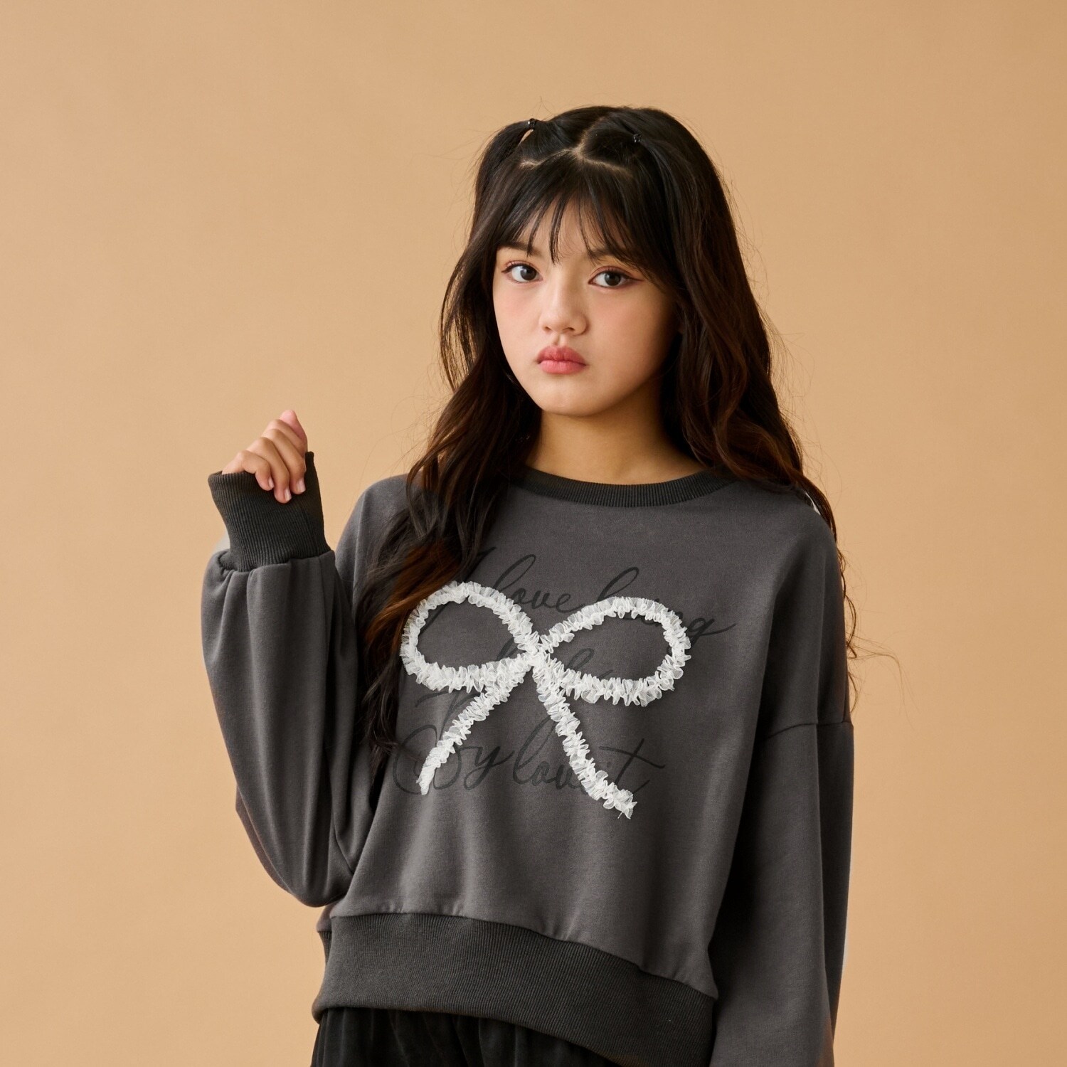 チュールリボンプルオーバー