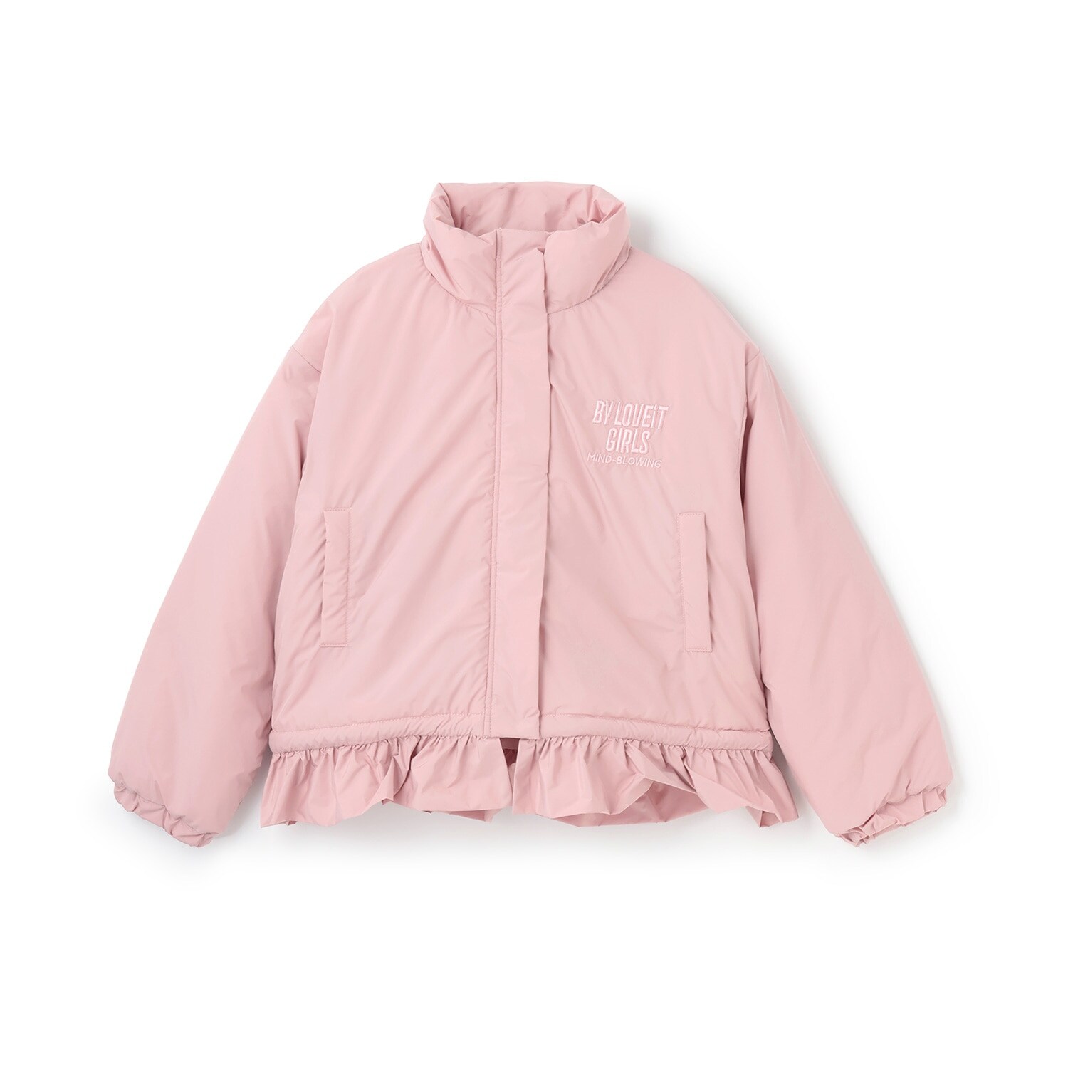 裾フリル中綿ブルゾン