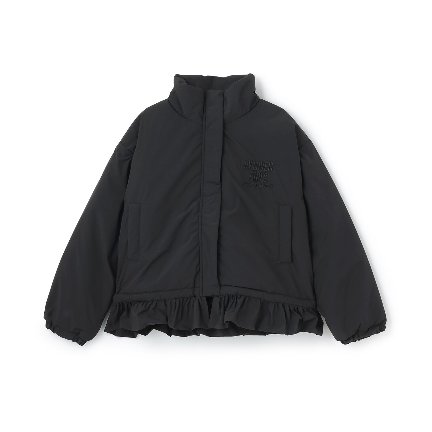 裾フリル中綿ブルゾン