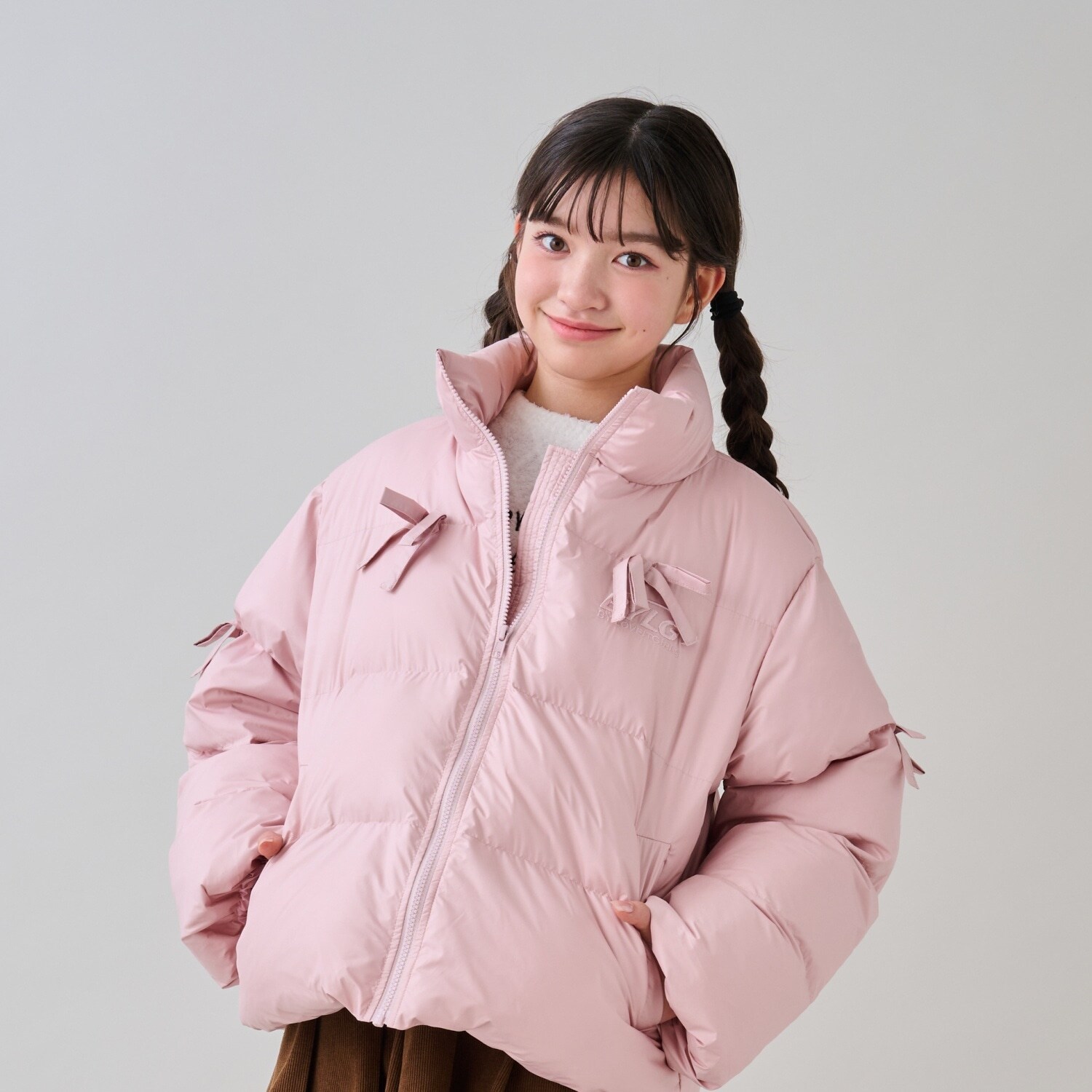 リボンタフタフェイクダウンJK