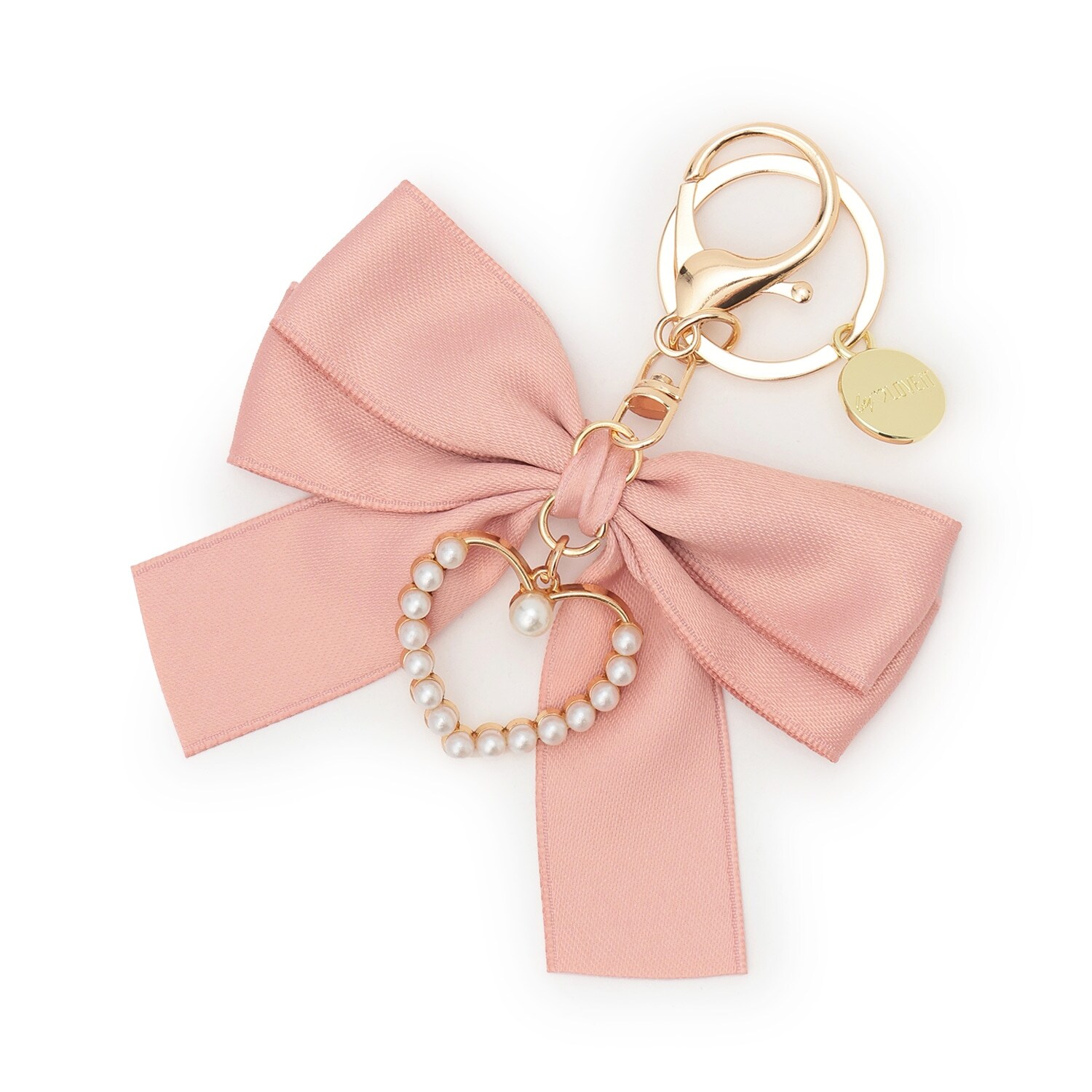 パールハートリボンチャーム