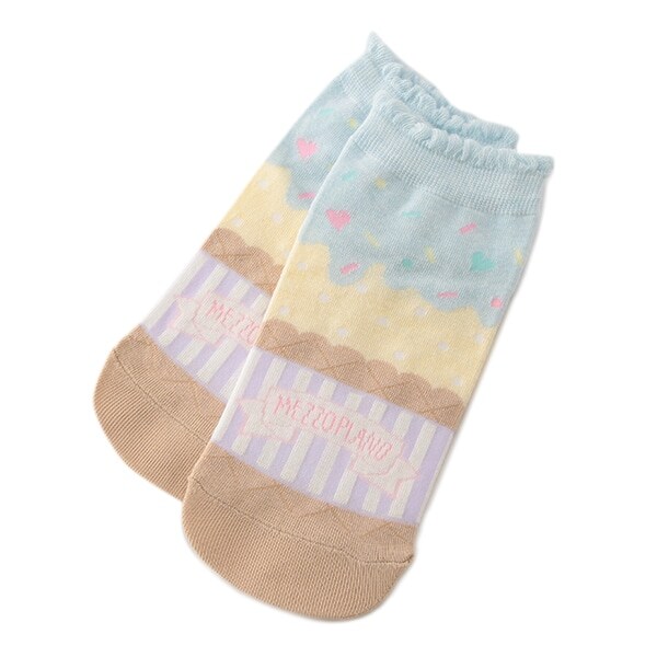 アイスクリーム柄スニーカーインソックス