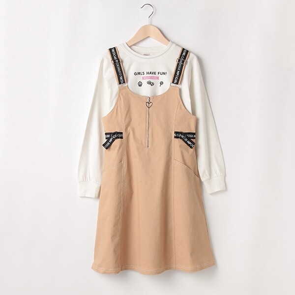 【人気商品再入荷】【直営店で取り扱い無し】フロントジップジャンスカ×ロゴ刺しゅうTシャツセット