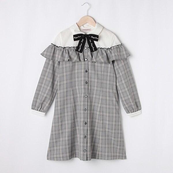 【人気商品再入荷】【直営店で取り扱い無し】レイヤード風チェックワンピ