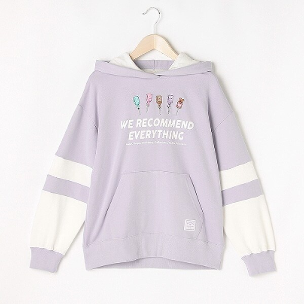 【人気商品再入荷】【直営店で取り扱い無し】 裏毛 袖ブロッキングロング丈パーカー