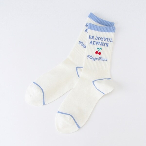 【リピート】【直営店で取り扱い無し】チェリーカレッジクルーソックス【日本製】