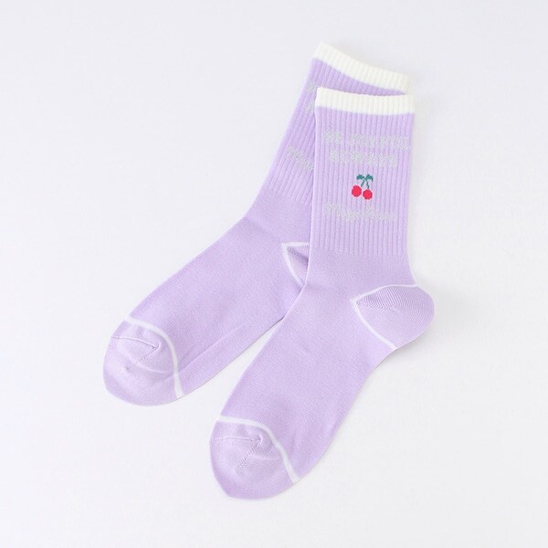 【リピート】【直営店で取り扱い無し】チェリーカレッジクルーソックス【日本製】