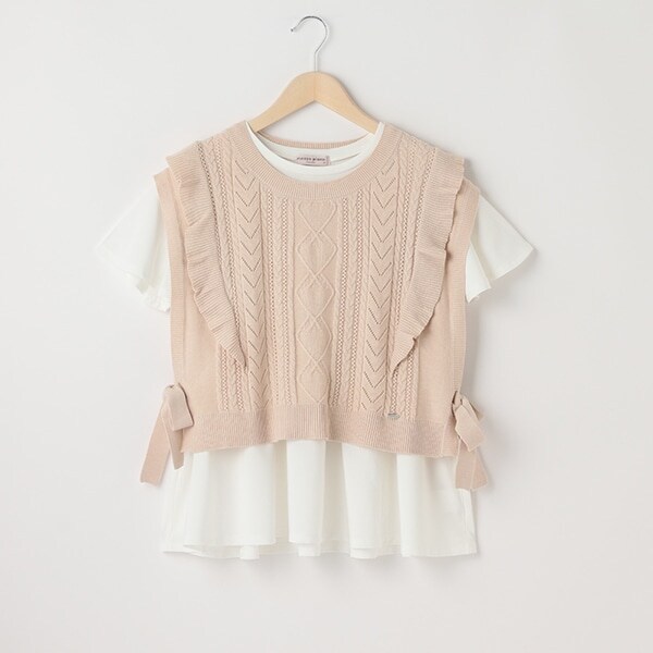 【人気商品再入荷】【直営店で取り扱い無し】ニットベスト＆半袖Tシャツセット