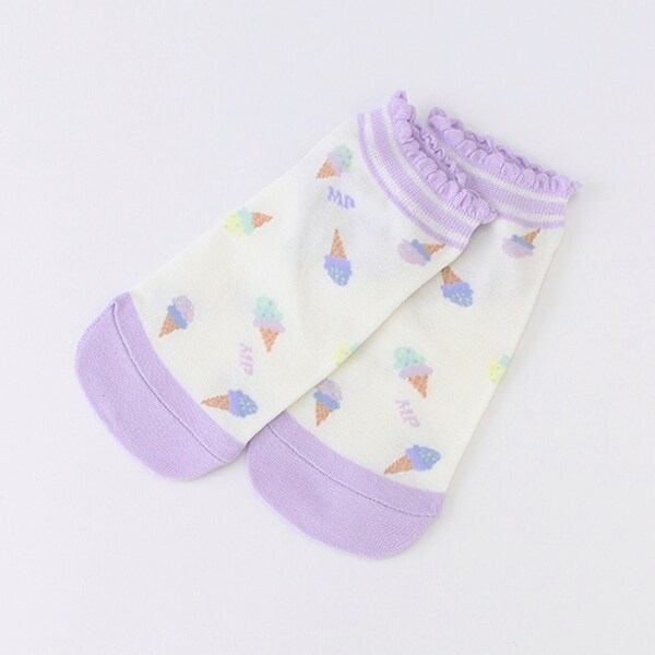 【リピート】【直営店で取り扱い無し】アイス柄スニーカーソックス【日本製】