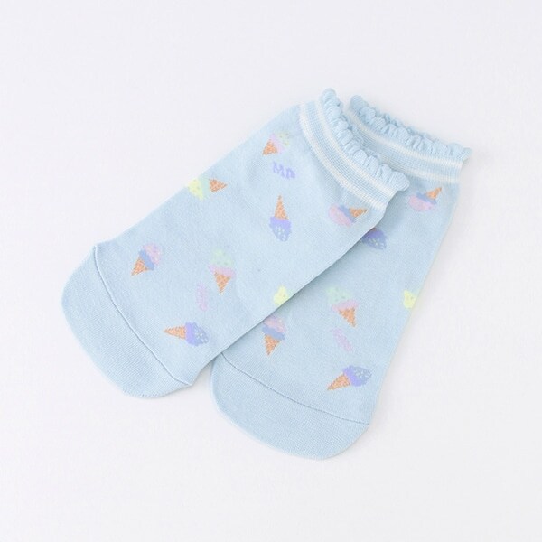 【リピート】【直営店で取り扱い無し】アイス柄スニーカーソックス【日本製】