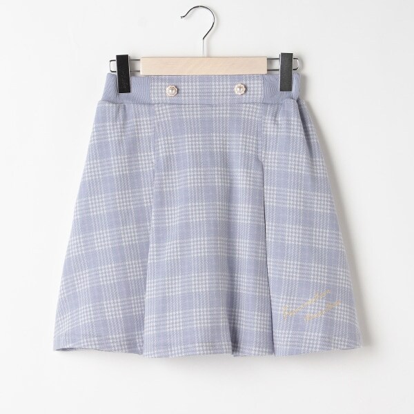 【人気商品再入荷】【直営店で取り扱い無し】パールボタンチェックスカパン