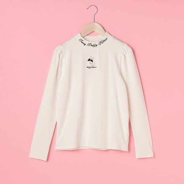 【人気商品再入荷】【直営店で取り扱い無し】モチーフ刺しゅうプチハイネックTシャツ