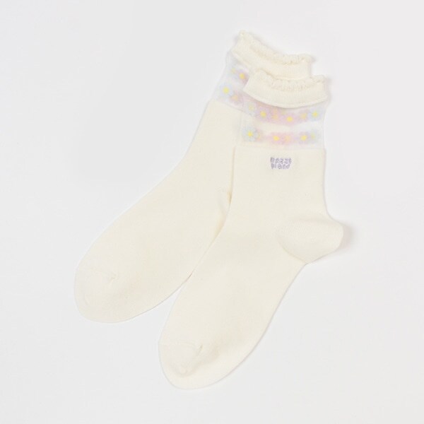 【人気商品再入荷】【直営店で取り扱い無しフラワーシアークルーソックス【日本製】