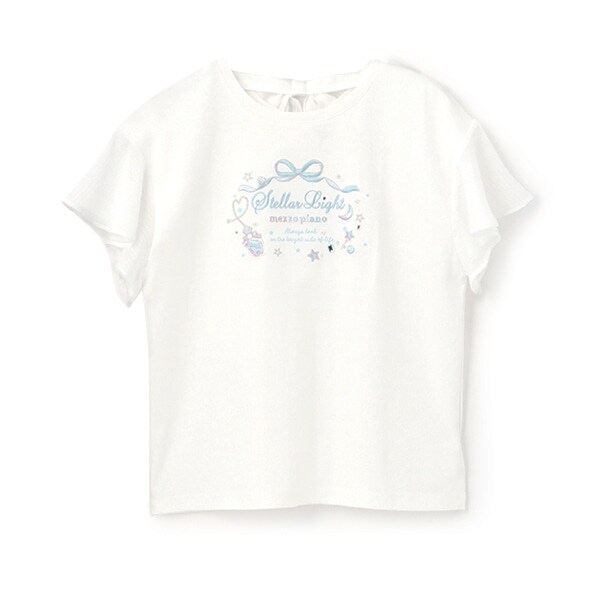 【人気商品再入荷】【直営店で取り扱い無し】フレア袖後ろリボン半袖Tシャツ