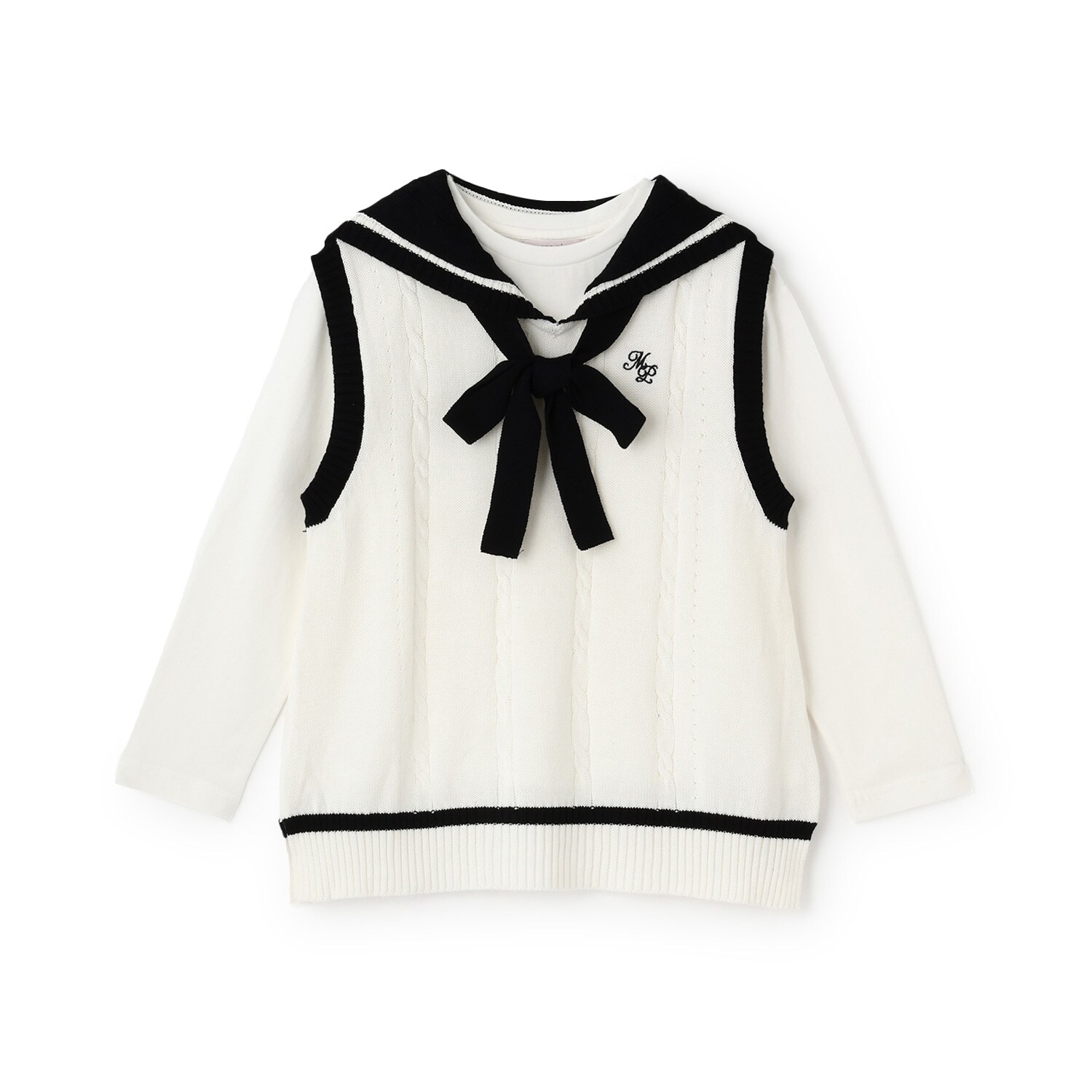 【人気商品再入荷】【直営店で取り扱い無し】セーラーベスト＆長袖Tシャツセット