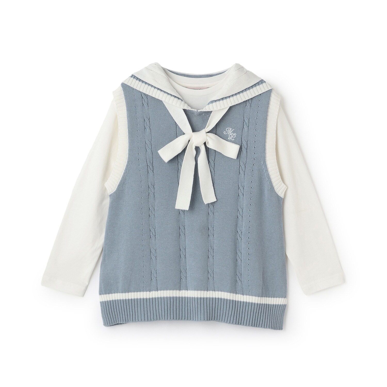 【人気商品再入荷】【直営店で取り扱い無し】セーラーベスト＆長袖Tシャツセット