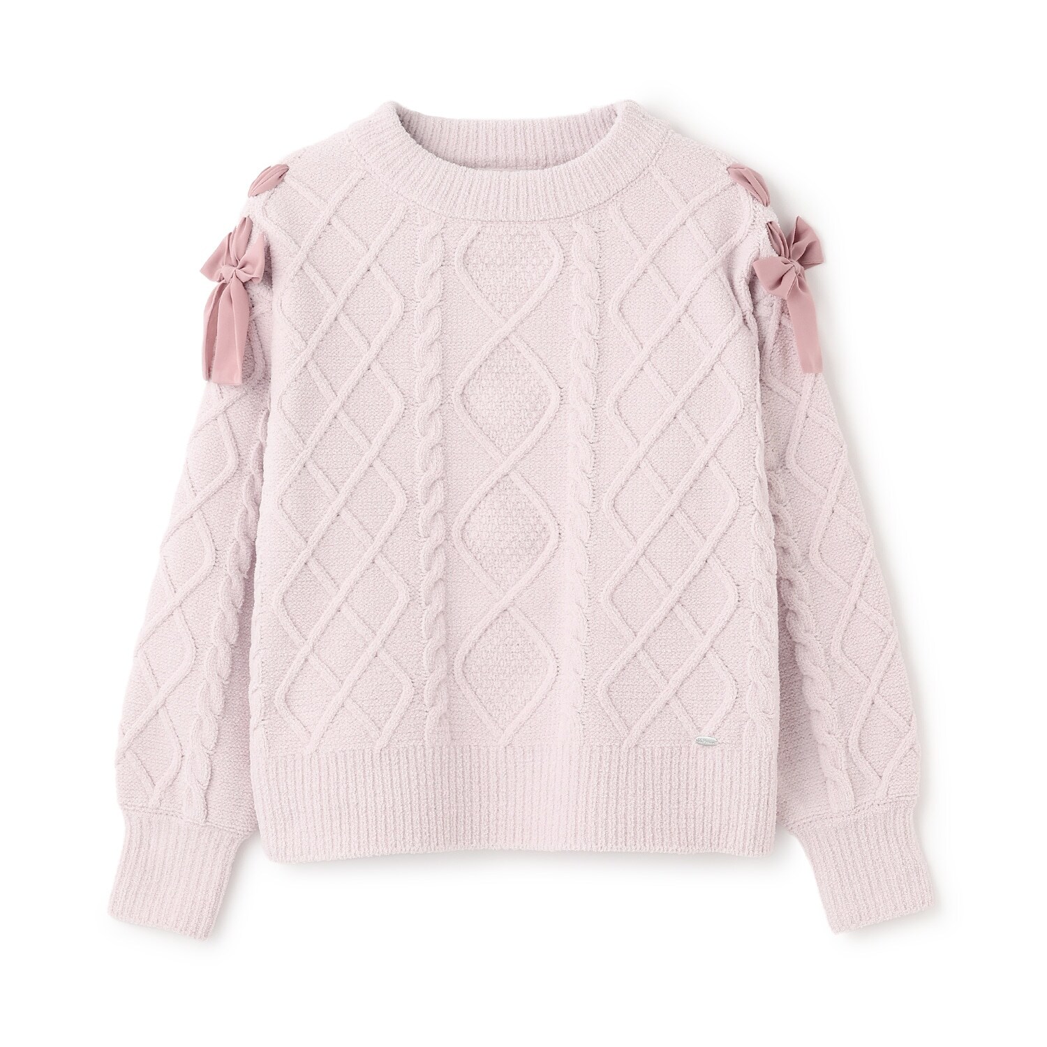 【人気商品再入荷】【直営店で取り扱い無し】肩レースアップ　ラメ入りモールニット