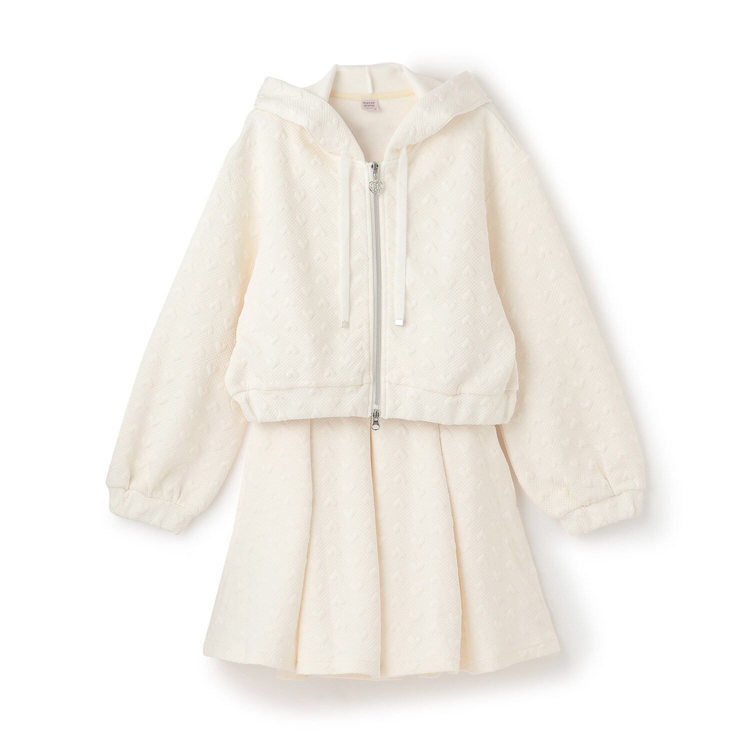 【人気商品再入荷】【直営店で取り扱い無し】ハートジャカードジップパーカ＆スカパンセットアップ