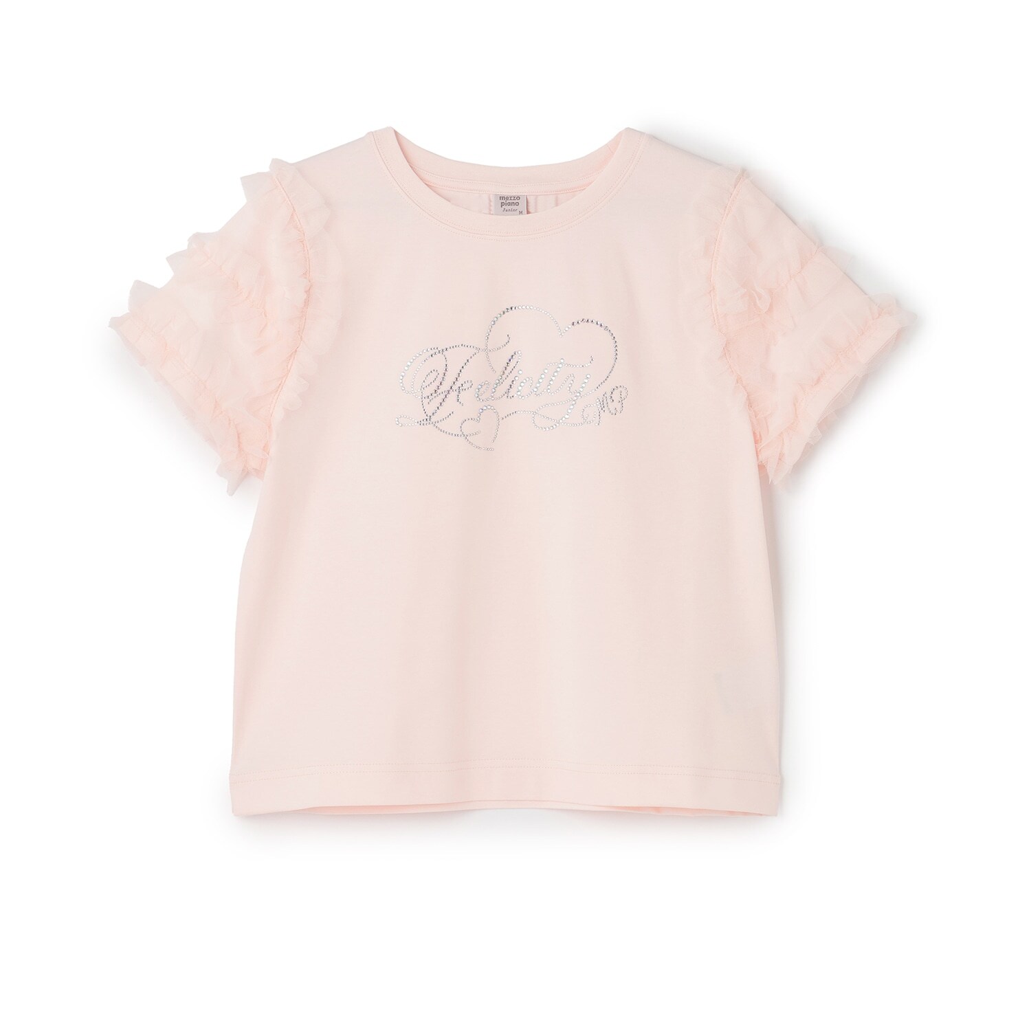 【人気商品再入荷】【直営店で取り扱い無し】袖チュールフリル半袖Tシャツ