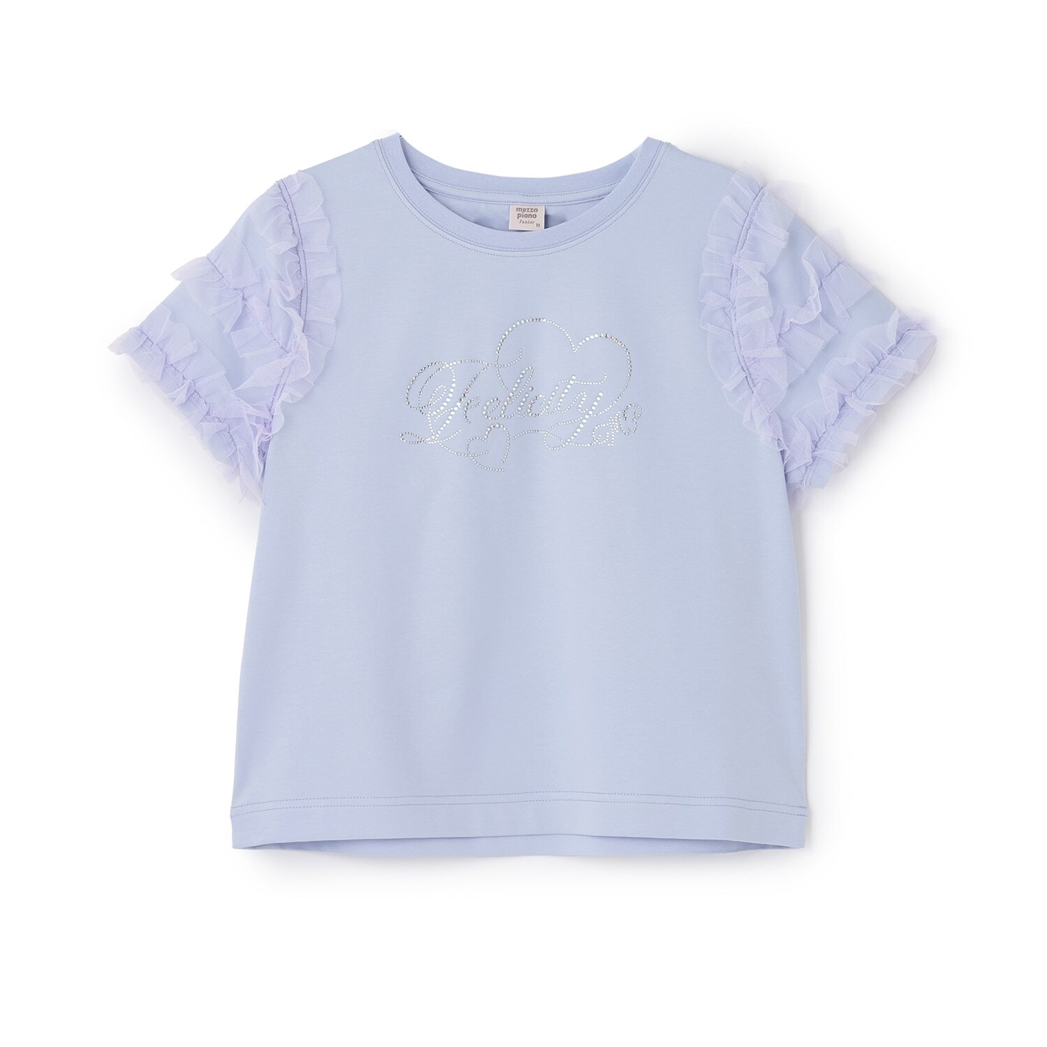 【人気商品再入荷】【直営店で取り扱い無し】袖チュールフリル半袖Tシャツ