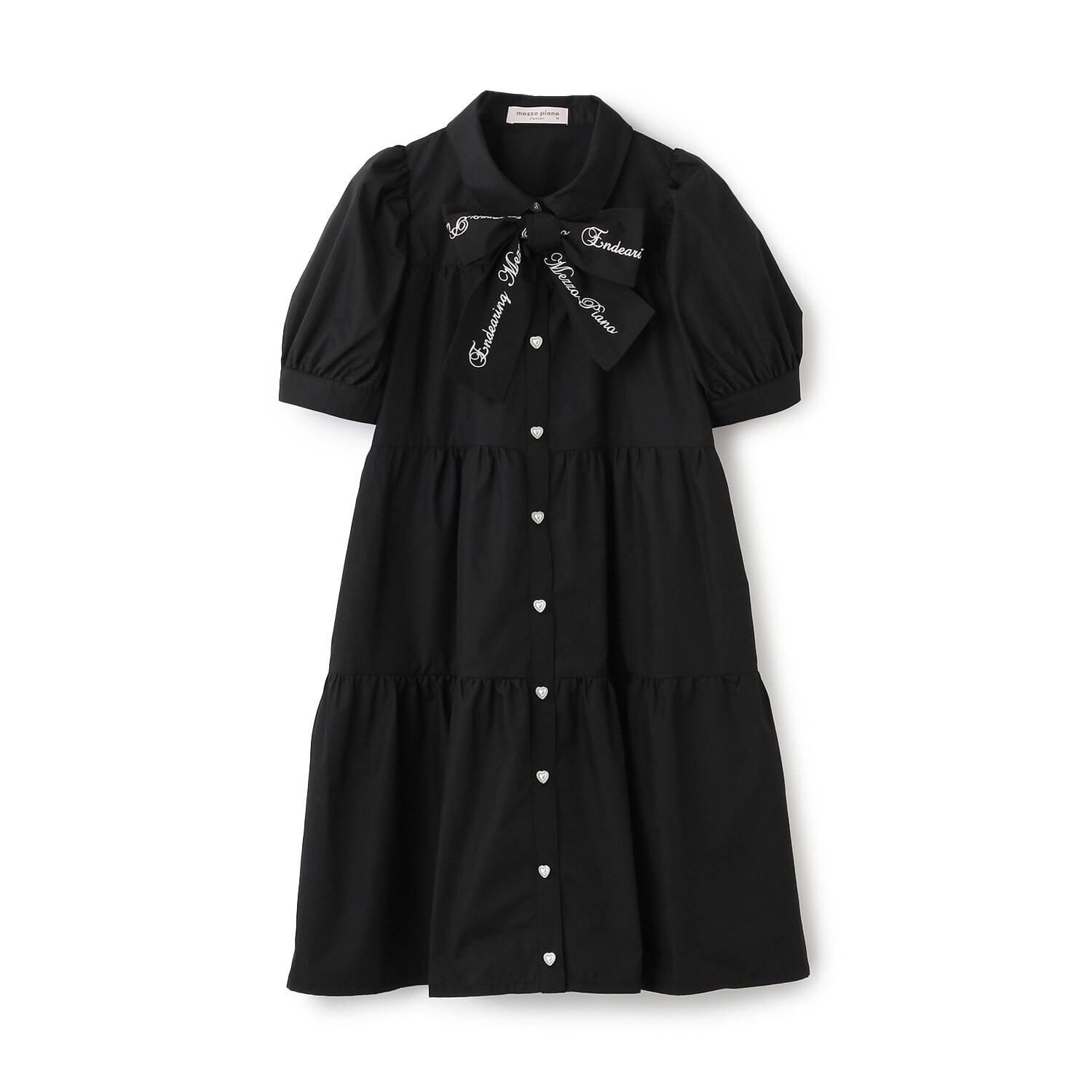 【人気商品再入荷】【直営店で取り扱い無し】リボンつきティアードワンピース