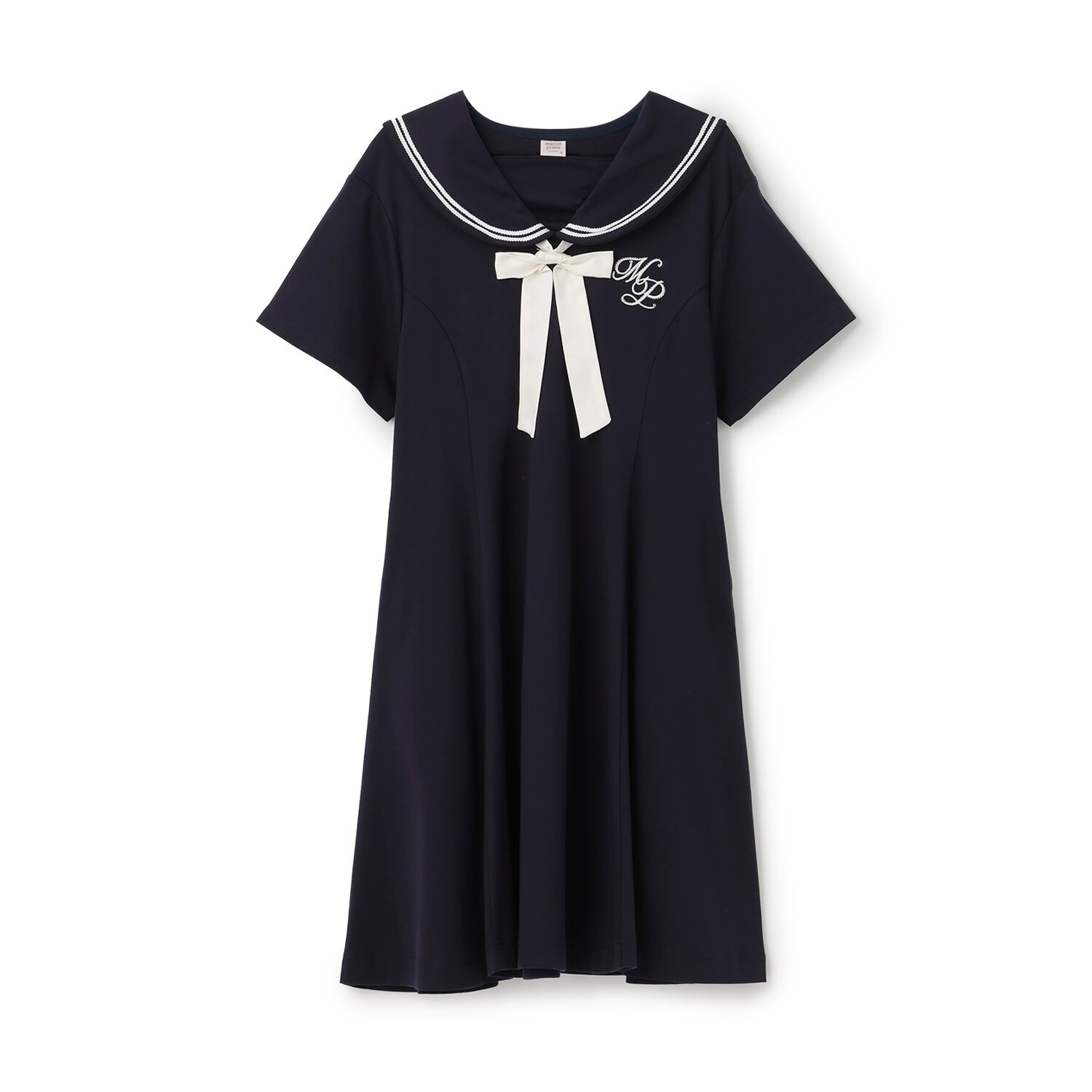 【人気商品再入荷】【直営店で取り扱い無し】【接触冷感】リボンつきセーラーワンピース