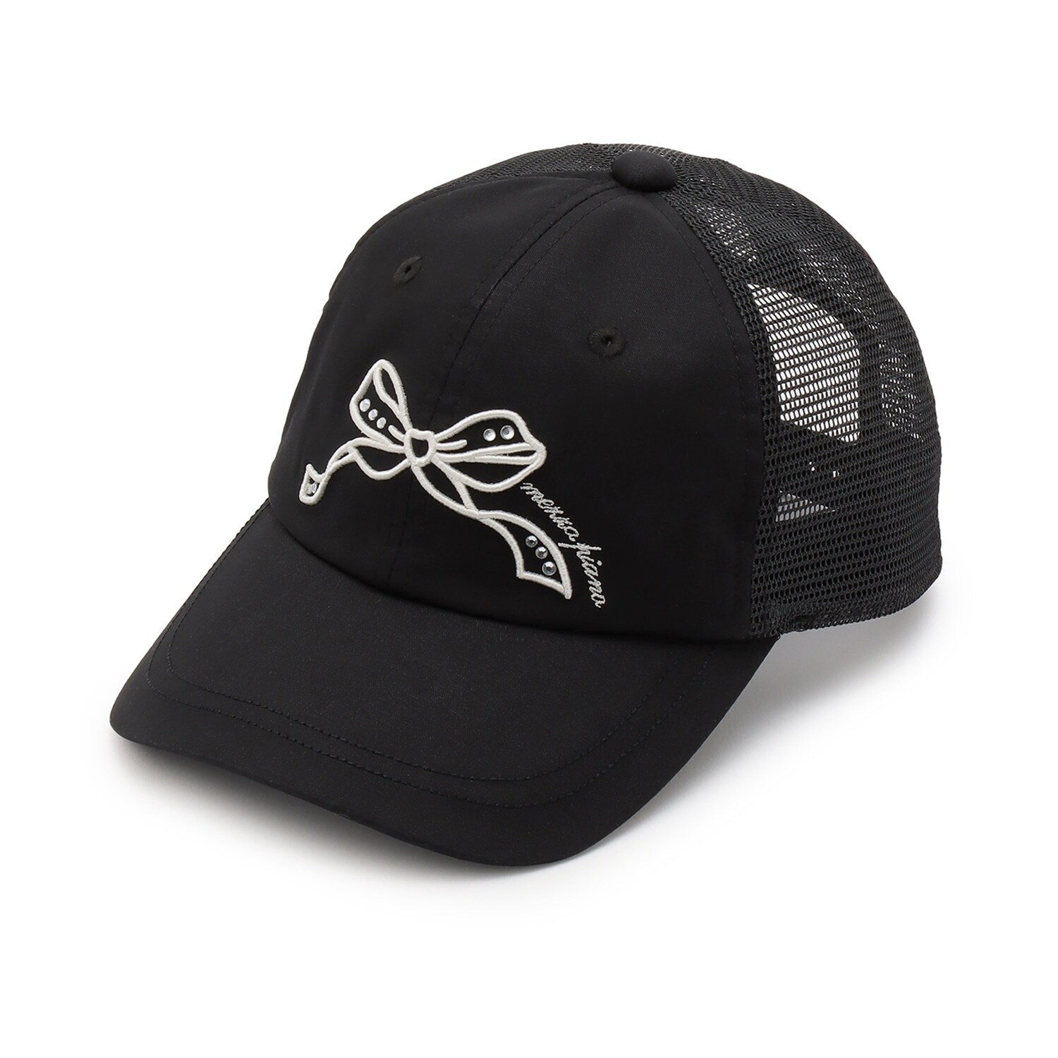 【人気商品再入荷】【直営店で取り扱い無し】【冷感】リボン刺しゅうメッシュキャップ