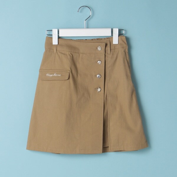 色々前ボタンラップスカート