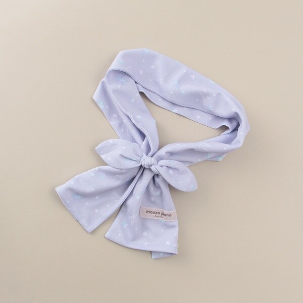 UVカット リボンシュシュつきクールマフラー