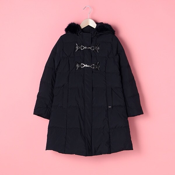 【撥水】 ダッフル風ロングダウンコート